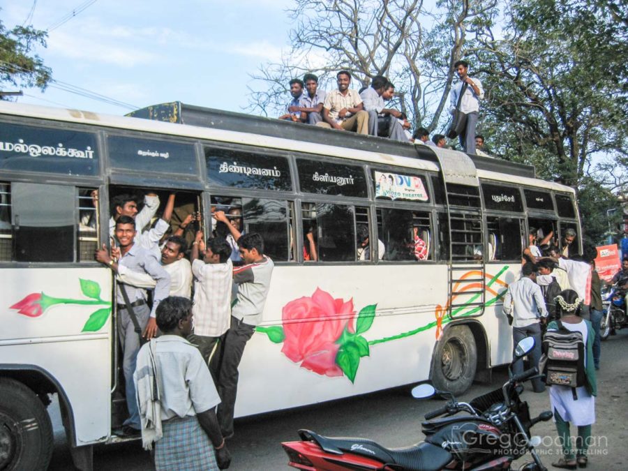 Getting onto an Indian bus can be an epic experience