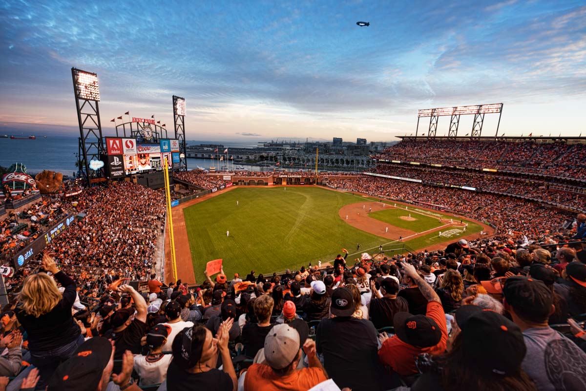 Oracle Park sunset : r/baseball