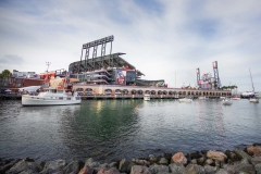 AT&T Park is located alongside McCovey Cove in San Francisco, CA