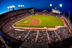 AT&T_Park-Right_Field_Fisheye-aNight games at AT&T Park can get especially cold, as the wind from the San Francisco Bay blows into the stadiumBlue_Hour-Night_Game-San_Francisco_Giants-MLB-Stadium-Greg_Goodman-AdventuresofaGoodMan-1