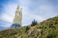 A monument to the Virgin Mary is the tallest (and highest) structure in Oruro, Bolivia