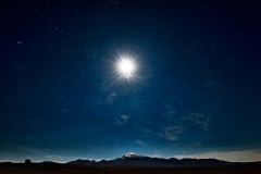 Moonrise above the Volcan Uturuncu in the Reserva Nacional de Fauna Andina