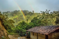 A rainbow over my neighbor's house in Murra, Nicaragua