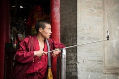 A modern monk always travels with an iPhone and a selfie stick