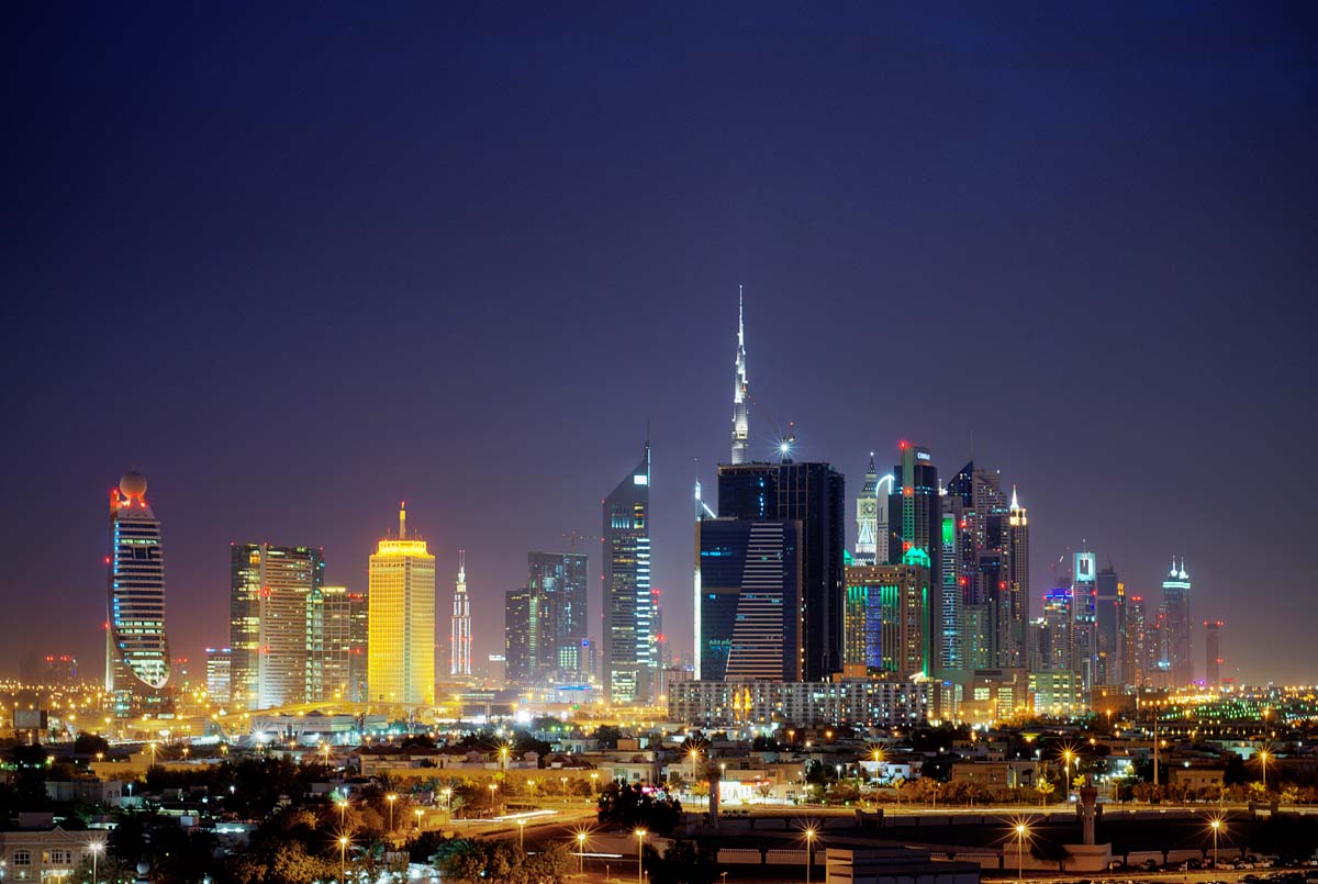 Dubai Skyline From Kuwait Road - Bar Dubai - United Arab Emirates