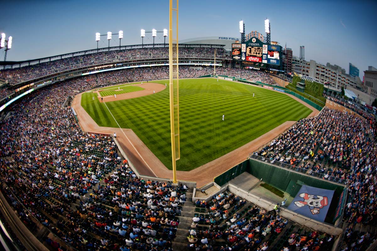 Entrance of Comerica Park Stadium in Nighttime, Home of the Detroit Tigers  Team Editorial Image - Image of historical, august: 226122225