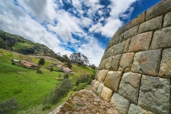 The Sun Temple at the Ingapirca Ruins in Canar Provence, Ecuador