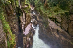 Yes, I walked down these stairs to the Pailon del Diablo waterfall in Banos, Ecuador