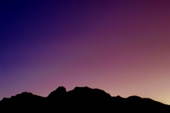 Sunset over the Vilcabamba mountains in southern Ecuador