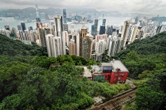 Hong Kong and the harbor, as seen from Victoria's Peak