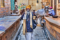 This baba on the streets of Jaisalmer is happy to pose for a photo in exchange for a few rupees