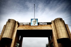 The international border between India and Pakistan at Wagha