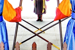 Changing of the guards at Deoksugung Palace in Seoul, South Korea