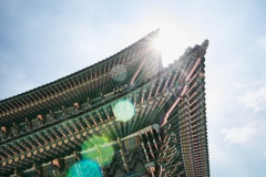 The main throne room at Gyeongbokgung Palace in Seoul, South Korea