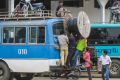 Just another day at a bus terminal in Laos