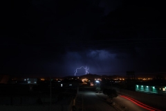 A lightning storm over the town of Uyuni, Bolivia