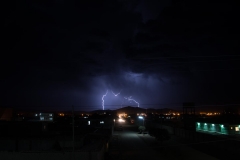 A lightning storm over the town of Uyuni, Bolivia