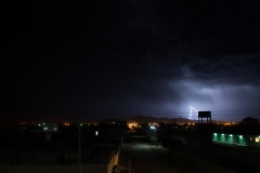 A lightning storm over the town of Uyuni, Bolivia