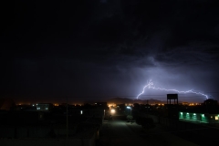 A lightning storm over the town of Uyuni, Bolivia