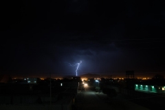 A lightning storm over the town of Uyuni, Bolivia