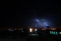 A lightning storm over the town of Uyuni, Bolivia