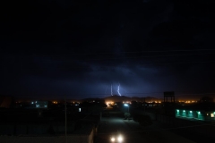 A lightning storm over the town of Uyuni, Bolivia