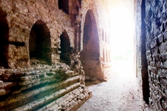 Light pours into the Sinmyarshin Temple in Old Bagan, Myanmar (Burma)