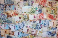 Peruvian money is called the Soles, and comes in bills and coins