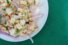 It's recommended that you never eat ceviche in the late afternoon, as the fish has probably been sitting out all day