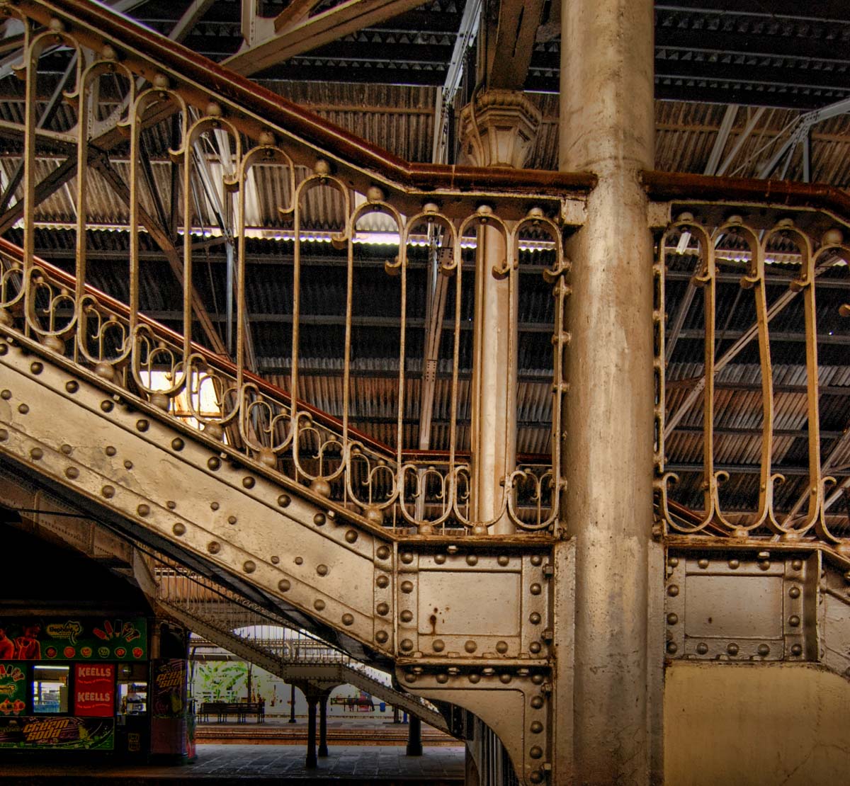 Stairs in a train station in Colombo - the capital of Sri Lanka