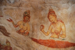 This cave painting at Sigiriya is the most famous piece of art in Sri Lanka