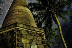 Nighttime at the historic Galle Lighthouse in Sri Lanka