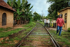 For some locals, life revolves around these train tracks in Galle, Sri Lanka