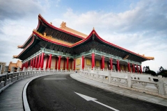 Approaching the National Theater in Taipei, Taiwan