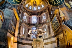 Inside the Hagia Sofia (Ayasofya) - one of the most famous buildings in Istanbul, Turkey