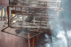 Incense smoke fills the Jade Emperor Pagoda in Ho Chi Min City, Vietnam