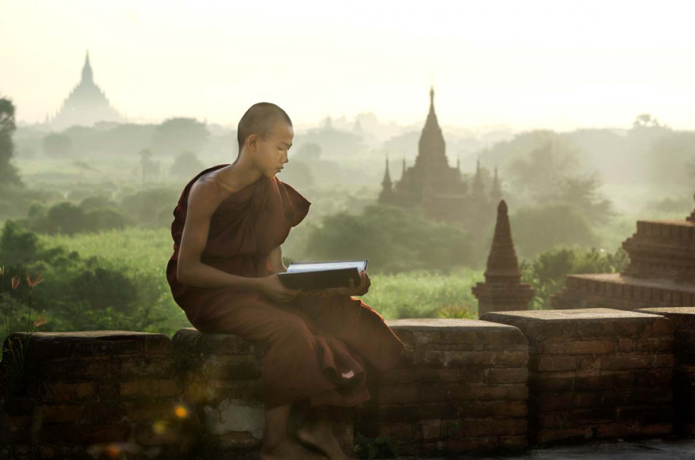 Reading Light - Bagan, Myanmar