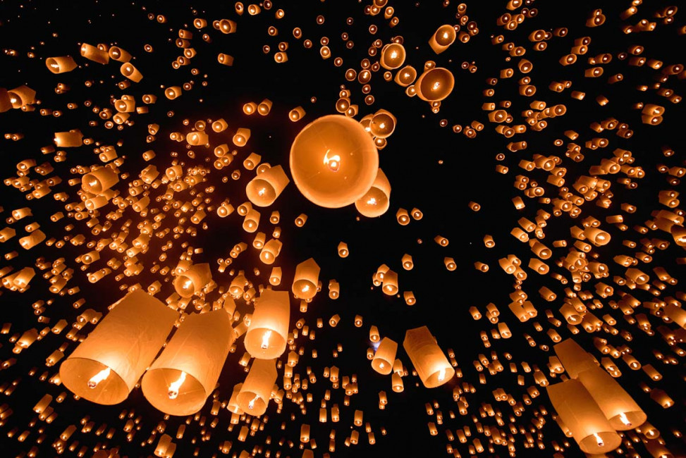 10,000 Wishes - Yi Peng Celebration, Chiang Mai, Thailand