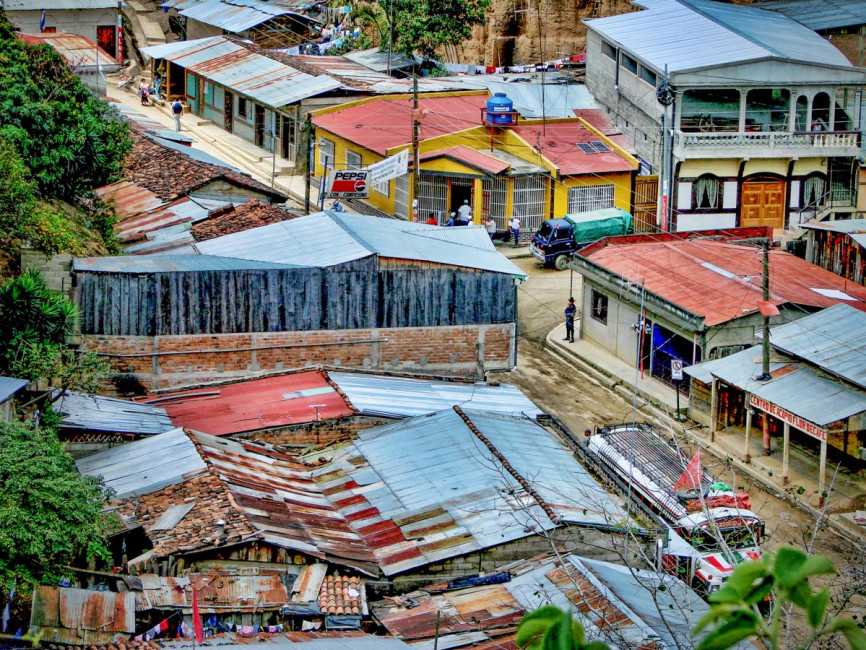 This is what a "skyline" looks like in the small town of Murra, Nicaragua