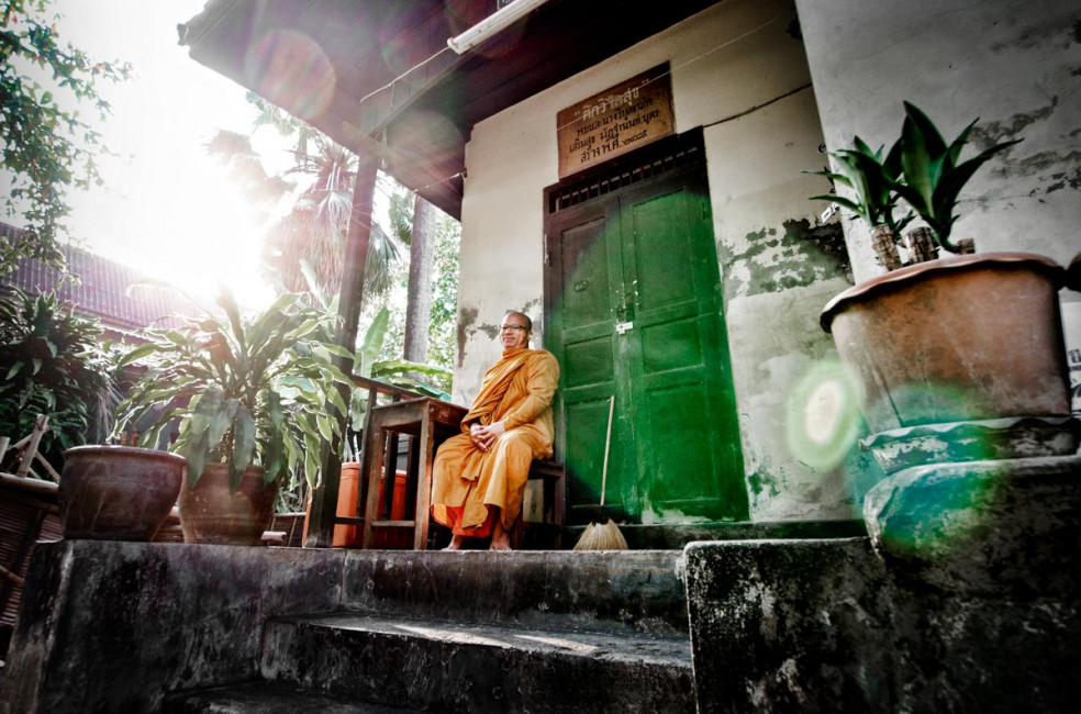 Phra Joy is always happy to meet travelers who visit Wat Phra Singh ... regardless of their religion