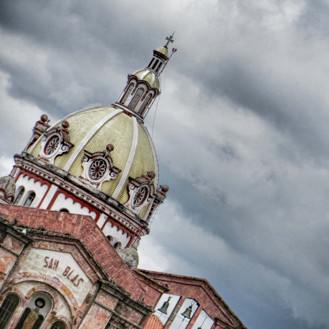 The San Blas Cathedral in Cuenca, Ecuador