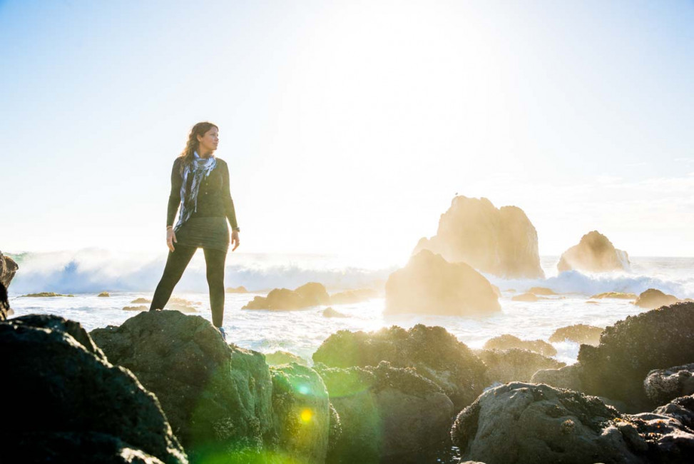 Life is Limitless - Caroline Leon on Schoolhouse Beach, California, USA