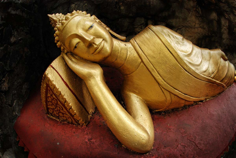 A Buddha statue in Luang Prabang, Laos