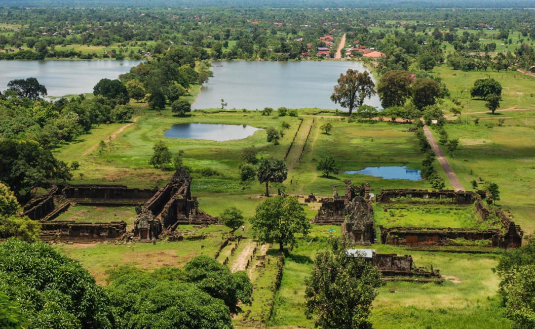 A view of the Champasak ruins in Laos