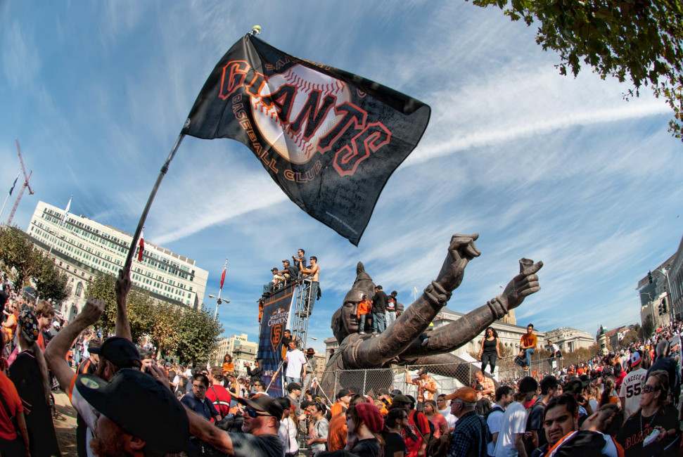 A huge celebration erupted when the San Francisco Giants won the World Series in 2010