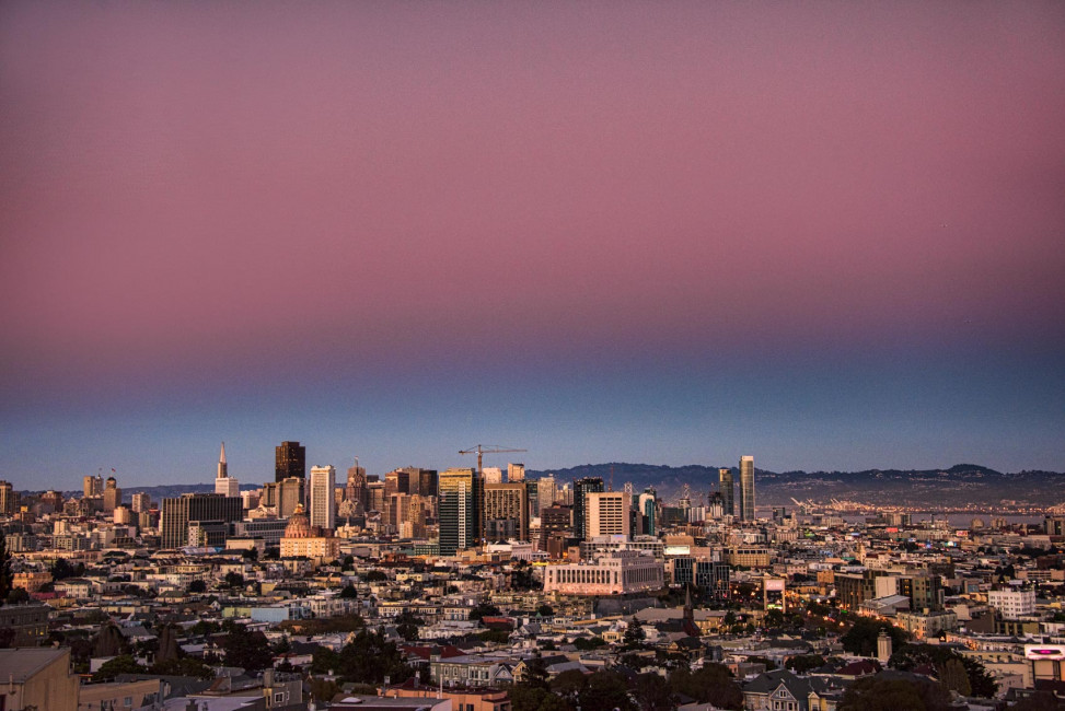 Sunset over San Francisco - the City by the Bay