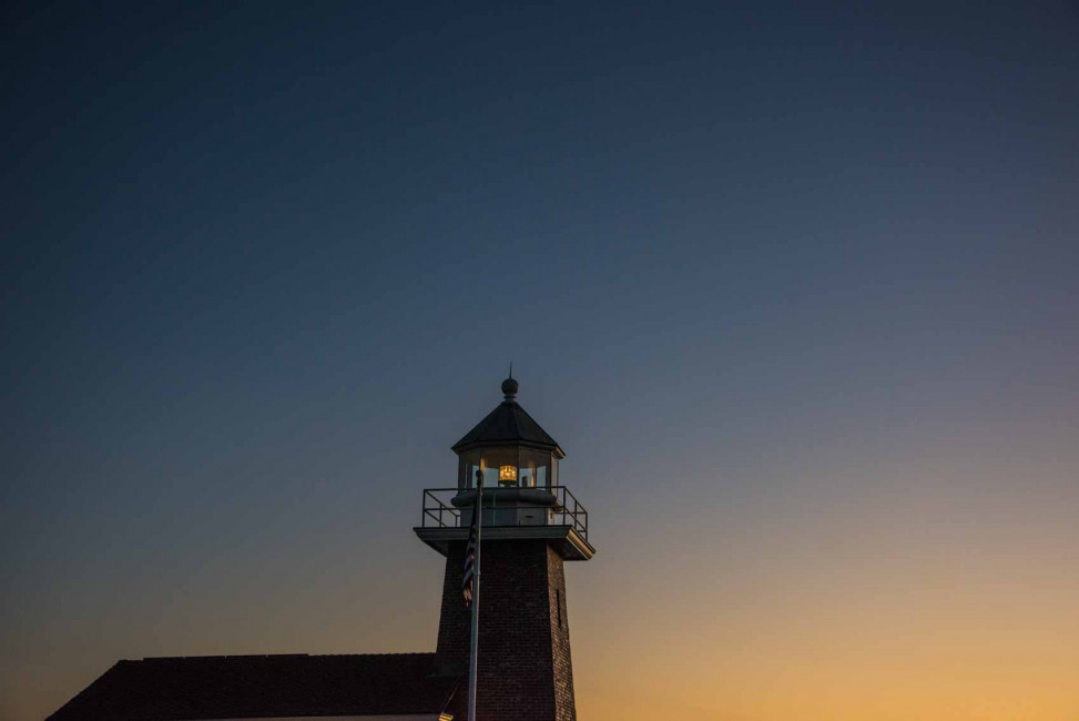 Sunset over the Santa Cruz Lighthouse