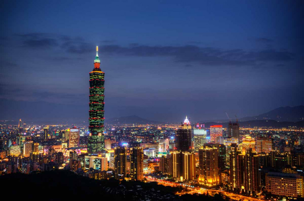 Taipei 101 towers above the city of Taipei, and was once the world's tallest building