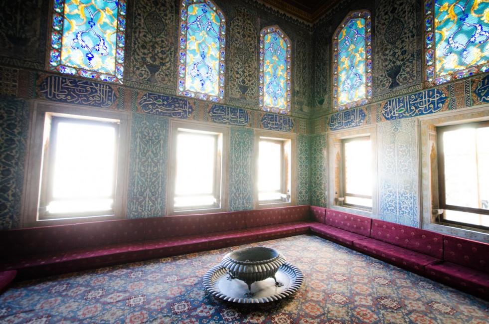 This room was once a harem in the Topkapi Palace in Sultanahmet - Istanbul, Turkey