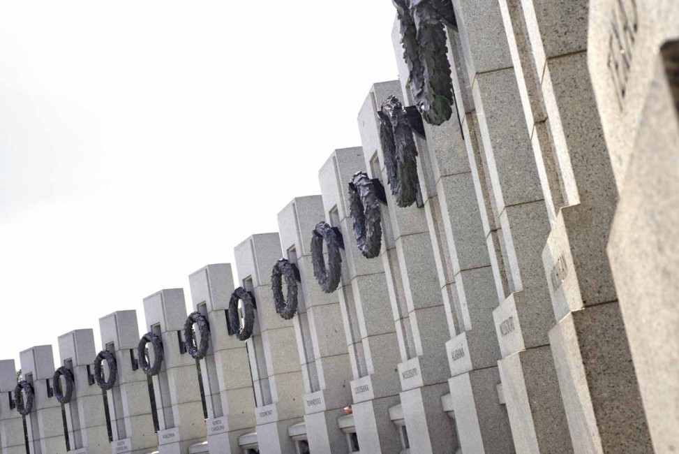 The World War II Memorial represents all 50 states plus the outlying US territories